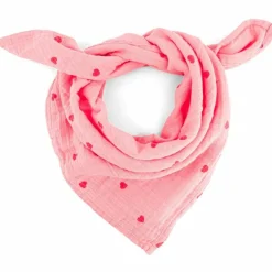 Rose in April Lange Bianca Coeur Rose-Rouge (70 x 70 cm)