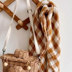 Rose in April Lange Bianca Vichy Caramel (70 x 70 cm)