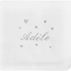 Best Lange coeur gris personnalisable (70 x 70 cm) Lange