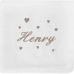 Clearance Lange coeur taupe personnalisable (70 x 70 cm) Lange