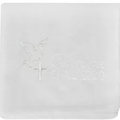 ANVIE Lange de baptême personnalisable (70 x 70 cm)