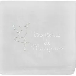ANVIE Lange de baptême personnalisable (70 x 70 cm)