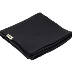 BEBEL Lange en coton noir réglisse (90 x 90 cm)