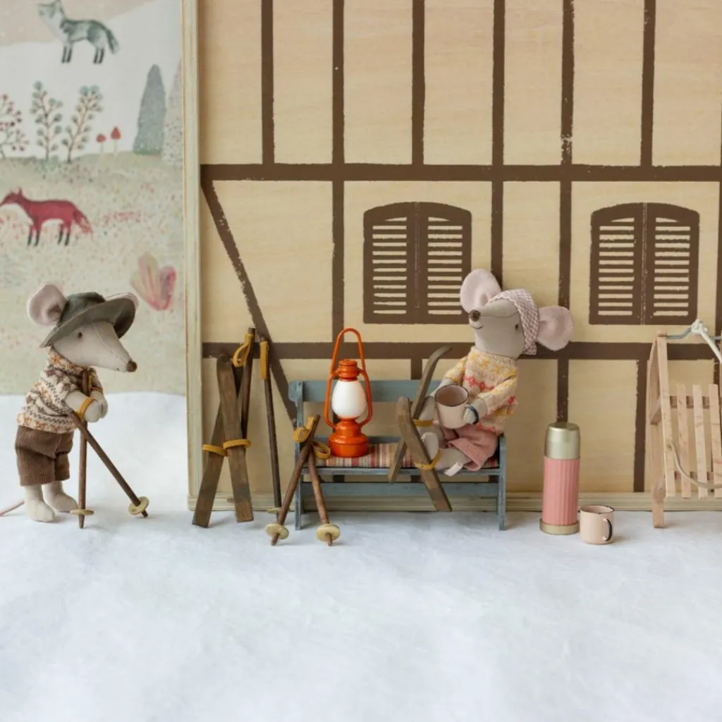 Maileg Lanterne vintage Souris Rouge