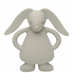 Moonie Lapin de dentition en caoutchouc naturel gris