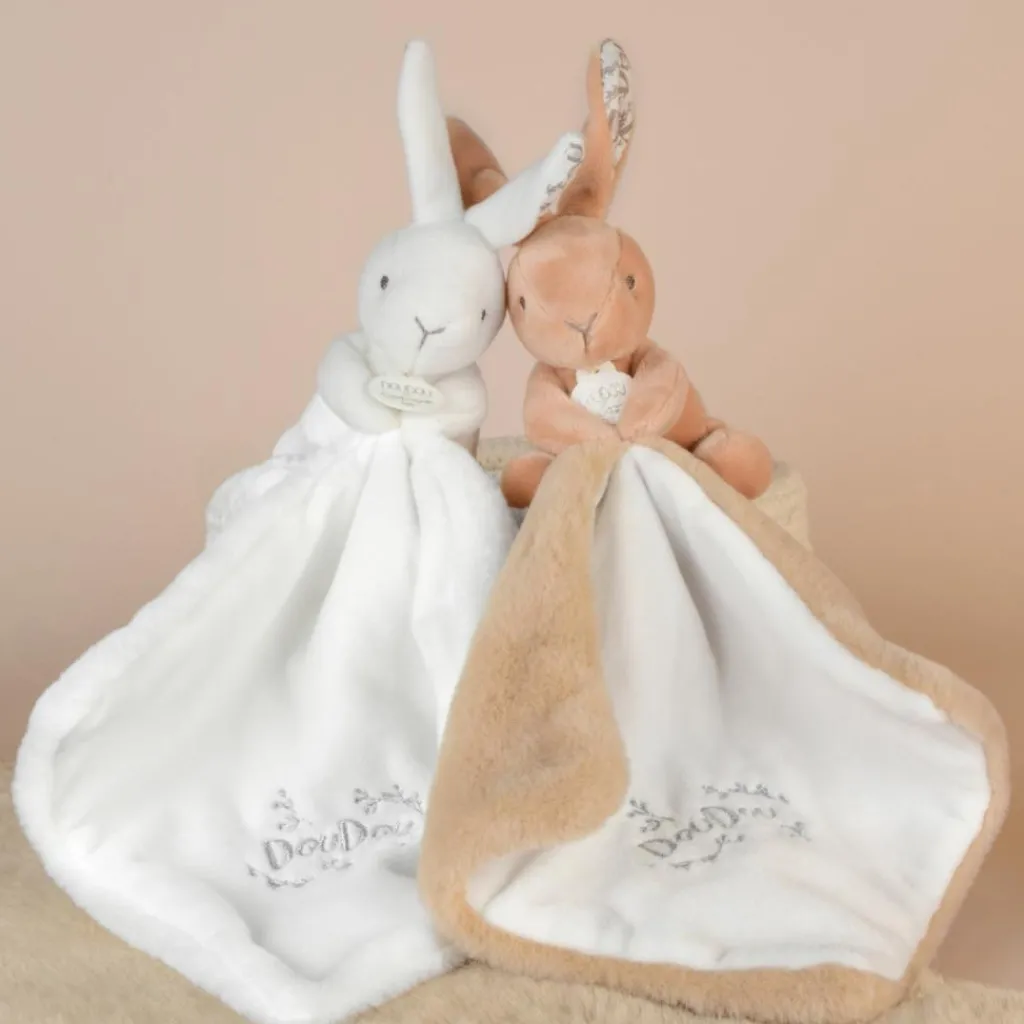 Doudou et Compagnie Lapin Doudou beige (10 cm)