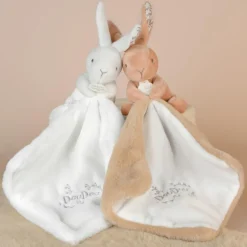 Doudou et Compagnie Lapin Doudou blanc (10 cm)