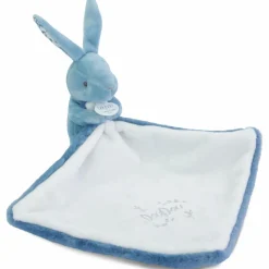Lapin Doudou bleu (10 cm) Doudou Plat