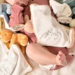 Lapin Doudou bleu (10 cm) Doudou Plat