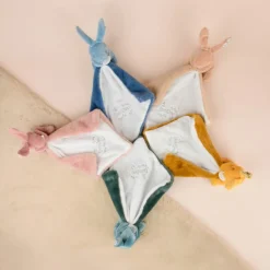 Lapin Doudou bleu (10 cm) Doudou Plat