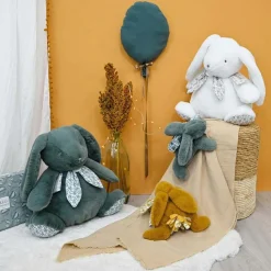 Outlet Lapin Doudou Pantin Vert Sauge (42 cm) Peluche Moyenne (20-59 Cm)