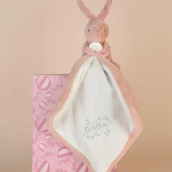 Hot Lapin Doudou rose (10 cm) Doudou Plat