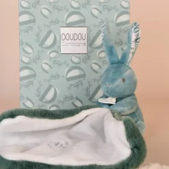 New Lapin Doudou vert sauge (10 cm) Doudou Plat