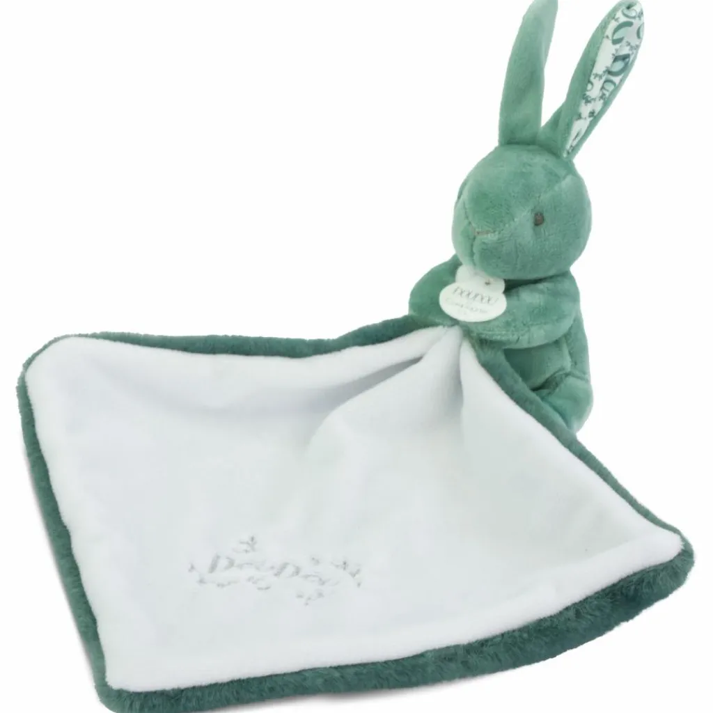 New Lapin Doudou vert sauge (10 cm) Doudou Plat