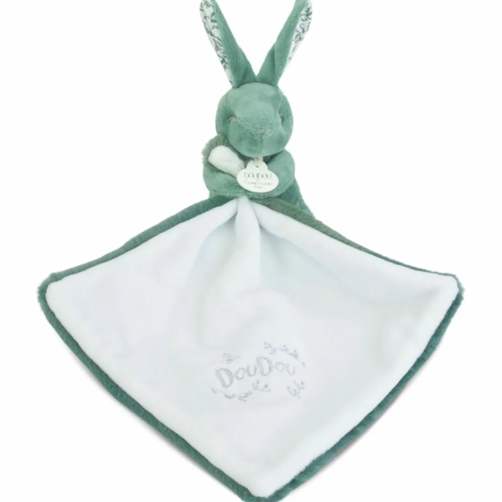 New Lapin Doudou vert sauge (10 cm) Doudou Plat