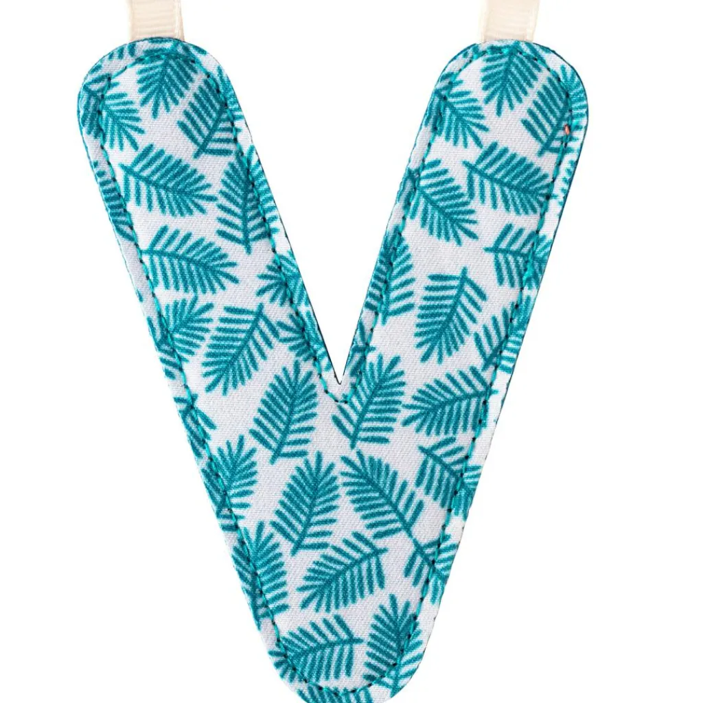 Lilliputiens Lettre en tissu à suspendre réversible V (9,5 cm)