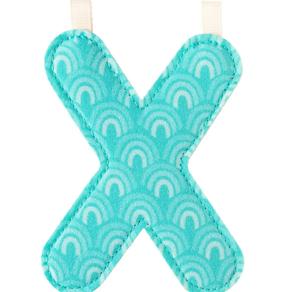 Lilliputiens Lettre en tissu à suspendre réversible X (9,5 cm)