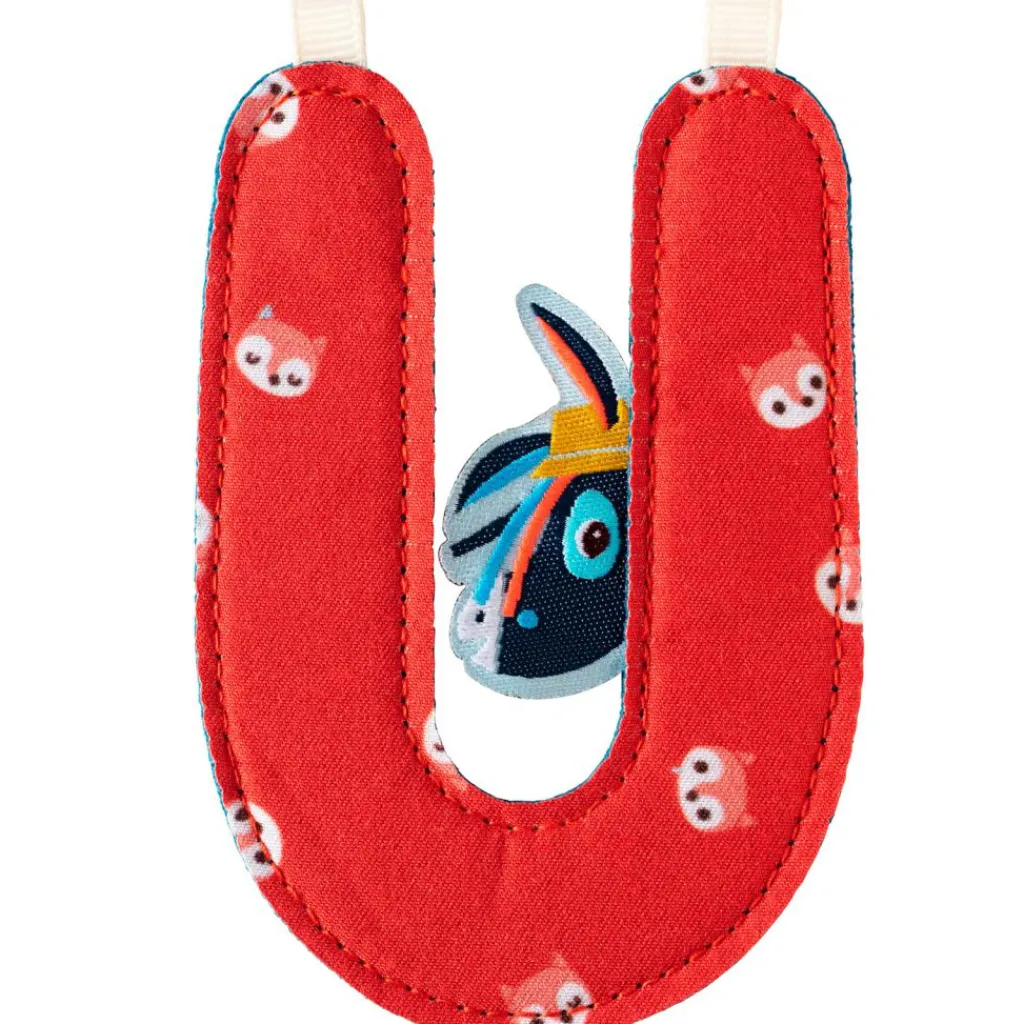 Outlet Lettre en tissu à suspendre réversible U (9,5 cm) Lettres Décoratives