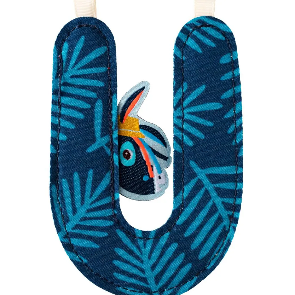 Outlet Lettre en tissu à suspendre réversible U (9,5 cm) Lettres Décoratives