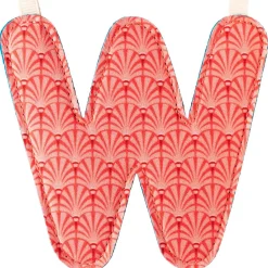 New Lettre en tissu à suspendre réversible W (9,5 cm) Lettres Décoratives