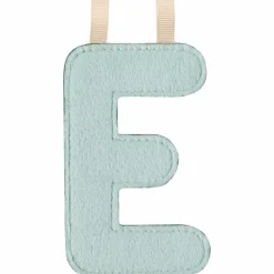 Lilliputiens Lettre phosphorescente en tissu à suspendre E Bleu