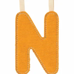 Lilliputiens Lettre phosphorescente en tissu à suspendre N Jaune