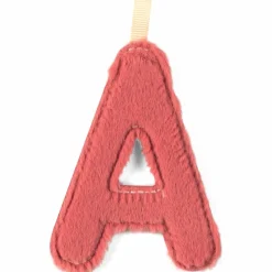 Lilliputiens Lettre phosphorescente en tissu à suspendre A Rose