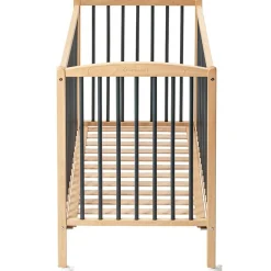 Lit à barreaux en bois Arthur hybride anthracite (60 x 120 cm) Lit À Barreaux