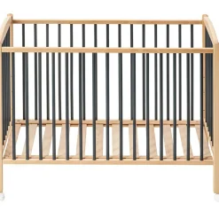 Lit à barreaux en bois Arthur hybride anthracite (60 x 120 cm) Lit À Barreaux