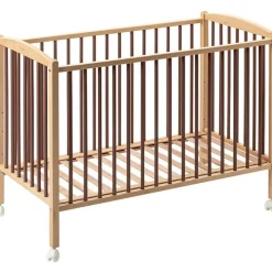 Combelle Lit à barreaux en bois Arthur hybride vieux rose (60 x 120 cm)