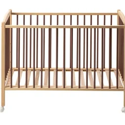 Combelle Lit à barreaux en bois Arthur hybride vieux rose (60 x 120 cm)