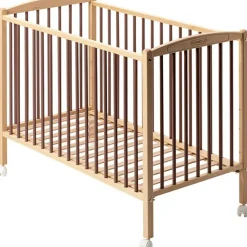 Combelle Lit à barreaux en bois Arthur hybride vieux rose (60 x 120 cm)