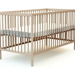 Discount Lit à barreaux en bois de hêtre brut Essentiel (70 x 140 cm) Lit À Barreaux