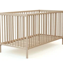 Discount Lit à barreaux en bois de hêtre brut Essentiel (70 x 140 cm) Lit À Barreaux