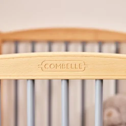 Combelle Lit à barreaux en bois Rémi hybride bleu gris (60 x 120 cm)