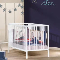 New Lit à barreaux First blanc (60 x 120 cm) Lit À Barreaux