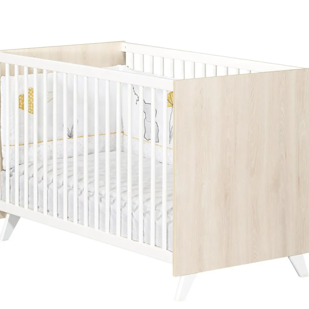 Hot Lit à barreaux Scandi naturel (60 x 120 cm) Lit À Barreaux