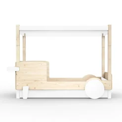 Lit baldaquin avec tiroir Discovery finition laquée (coloris au choix) Lit Junior