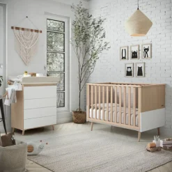 Micuna Lit bébé à barreaux Nature (60 x 120 cm)