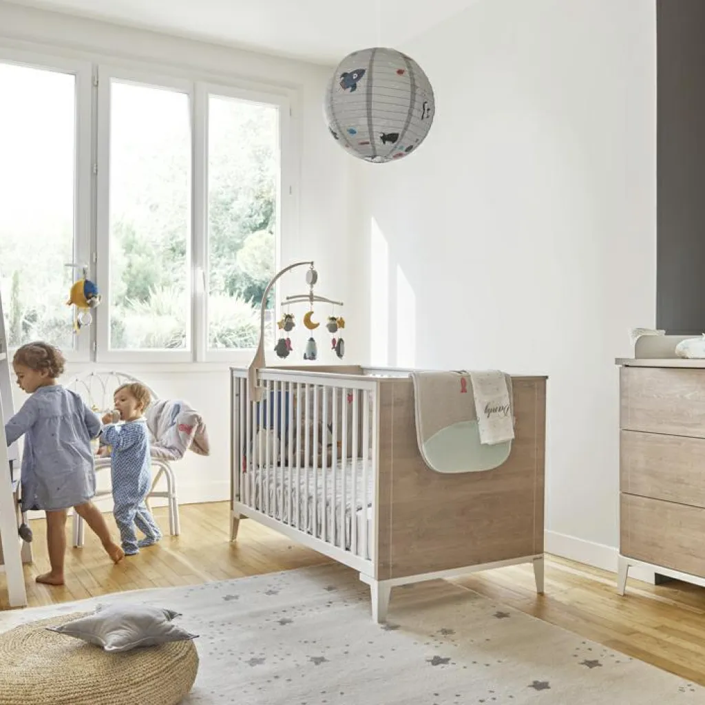 Galipette Lit bébé en chêne blond Marcel (70 x 140 cm)