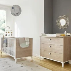 Galipette Lit bébé en chêne blond Marcel (70 x 140 cm)