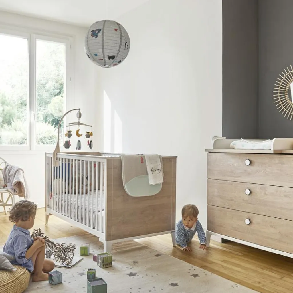 Galipette Lit bébé en chêne blond Marcel (70 x 140 cm)