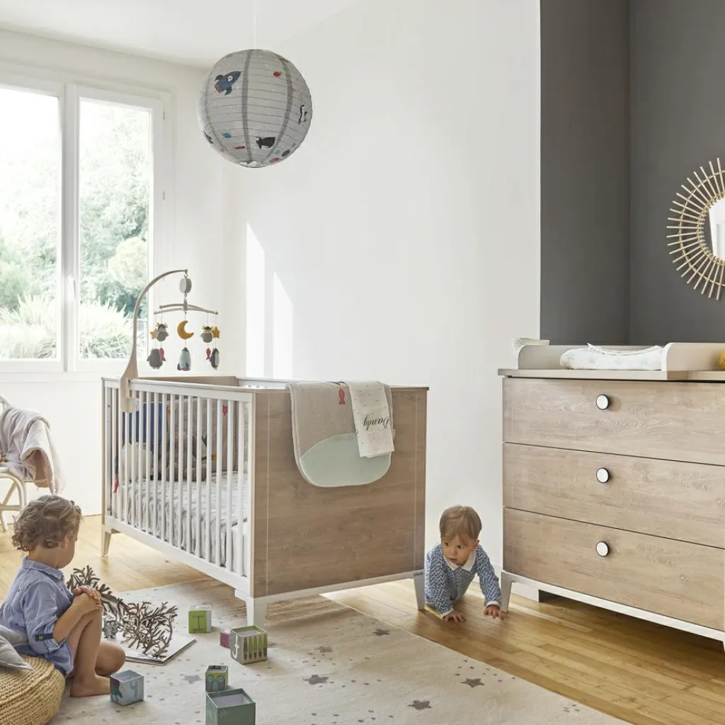 Galipette Lit bébé en chêne blond Marcel (70 x 140 cm)