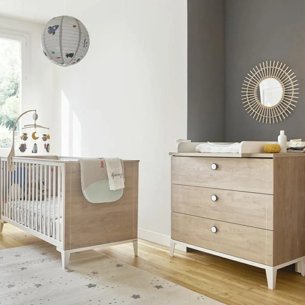 Galipette Lit bébé en chêne blond Marcel (70 x 140 cm)