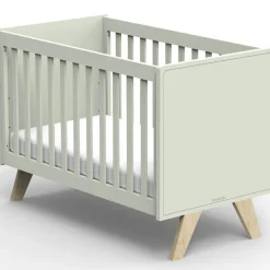 Sale Lit bébé Madavin avec pieds en bouleau coloris au choix (60 x 120 cm) Lit À Barreaux