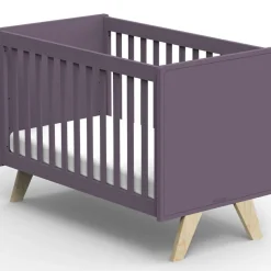 Sale Lit bébé Madavin avec pieds en bouleau coloris au choix (60 x 120 cm) Lit À Barreaux