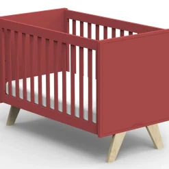 Sale Lit bébé Madavin avec pieds en bouleau coloris au choix (60 x 120 cm) Lit À Barreaux