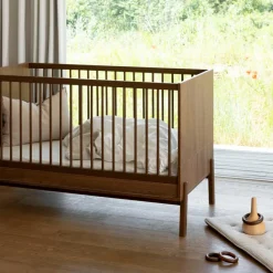 New Lit bébé évolutif Ashi Chestnut (140 x 70 cm) Lit Évolutif