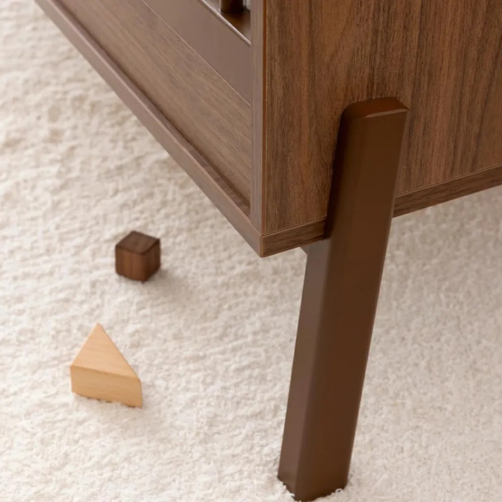 New Lit bébé évolutif Ashi Chestnut (140 x 70 cm) Lit Évolutif