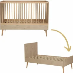 Quax Lit bébé évolutif Cocoon Natural Oak (140 x 70 cm)